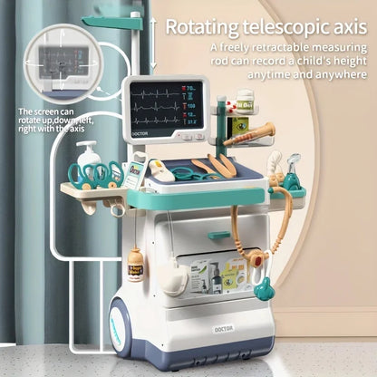 Doctor Kit for Kids Pretend Doctor Playset for Toddlers with Medical Station Stethoscope Role Play Medical Toy for Girls Boys