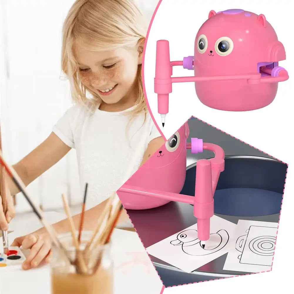 Drawing Robot for Kids Voice Interactive Educational Smart Art Painting Machine Montessori Painting Learning Toys Pink/Blue